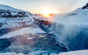 Preview wallpaper waterfall, ice, snow