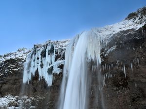 Preview wallpaper waterfall, ice, snow, winter, landscape