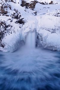 Preview wallpaper waterfall, iceberg, snow, ice