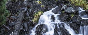 Preview wallpaper waterfall, landscape, cascade, stones