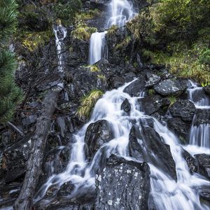 Preview wallpaper waterfall, landscape, cascade, stones