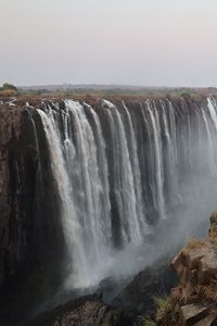 Preview wallpaper waterfall, landscape, cliff, nature