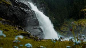 Preview wallpaper waterfall, landscape, forest
