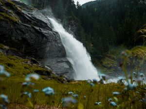 Preview wallpaper waterfall, landscape, forest
