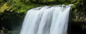 Preview wallpaper waterfall, landscape, nature, trees, plants