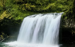 Preview wallpaper waterfall, landscape, nature, trees, plants