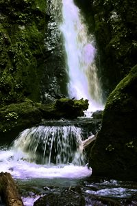 Preview wallpaper waterfall, landscape, nature, stones