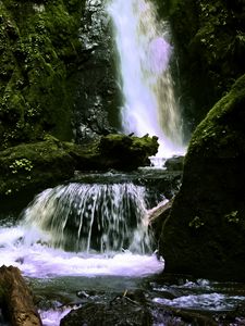 Preview wallpaper waterfall, landscape, nature, stones