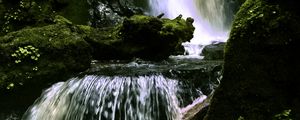 Preview wallpaper waterfall, landscape, nature, stones