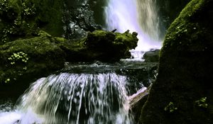 Preview wallpaper waterfall, landscape, nature, stones