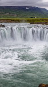 Preview wallpaper waterfall, landscape, nature, splashes, plain