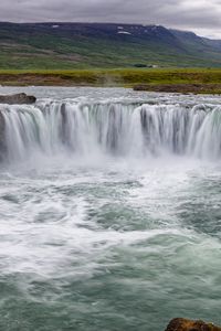 Preview wallpaper waterfall, landscape, nature, splashes, plain