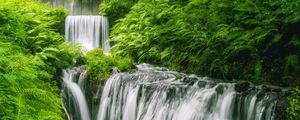 Preview wallpaper waterfall, landscape, plants, nature