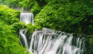 Preview wallpaper waterfall, landscape, plants, nature