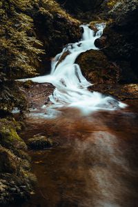 Preview wallpaper waterfall, landscape, stream, stones