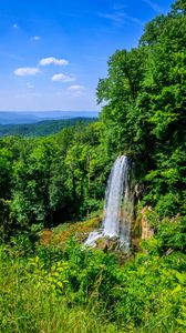 Preview wallpaper waterfall, landscape, trees, nature