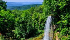 Preview wallpaper waterfall, landscape, trees, nature