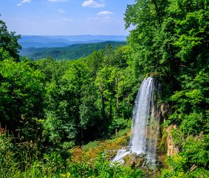 Preview wallpaper waterfall, landscape, trees, nature