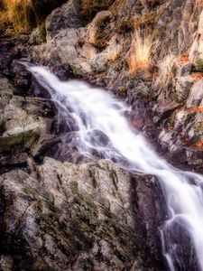 Preview wallpaper waterfall, mountains, rocks, hdr