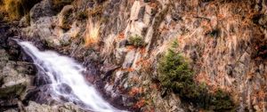 Preview wallpaper waterfall, mountains, rocks, hdr