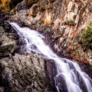 Preview wallpaper waterfall, mountains, rocks, hdr