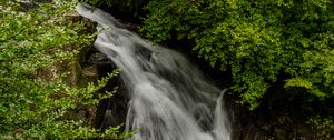 Preview wallpaper waterfall, plants, stones, water