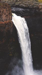 Preview wallpaper waterfall, precipice, stream