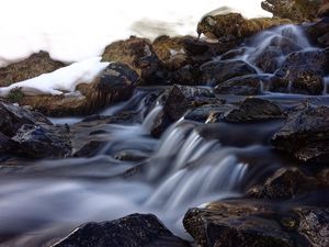 Preview wallpaper waterfall, rapids, course, stones