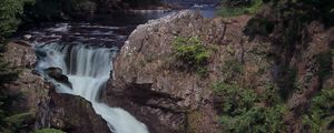 Preview wallpaper waterfall, river, cascade, stones, landscape