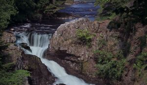 Preview wallpaper waterfall, river, cascade, stones, landscape