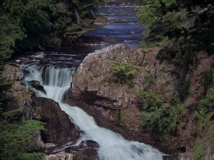 Preview wallpaper waterfall, river, cascade, stones, landscape