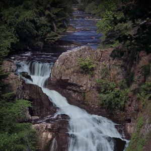 Preview wallpaper waterfall, river, cascade, stones, landscape