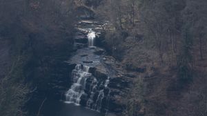 Preview wallpaper waterfall, river, forest, trees, landscape