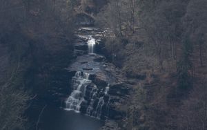 Preview wallpaper waterfall, river, forest, trees, landscape