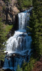 Preview wallpaper waterfall, river, forest, water, stream