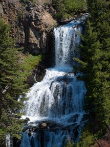 Preview wallpaper waterfall, river, forest, water, stream