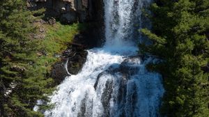 Preview wallpaper waterfall, river, forest, water, stream