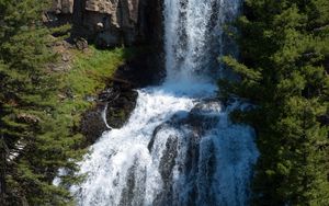 Preview wallpaper waterfall, river, forest, water, stream