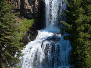 Preview wallpaper waterfall, river, forest, water, stream