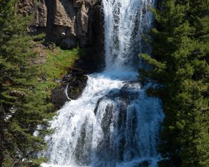 Preview wallpaper waterfall, river, forest, water, stream