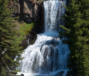 Preview wallpaper waterfall, river, forest, water, stream