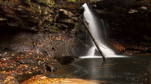 Preview wallpaper waterfall, river, rocks