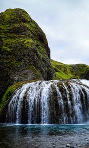 Preview wallpaper waterfall, river, stones, current