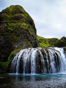 Preview wallpaper waterfall, river, stones, current