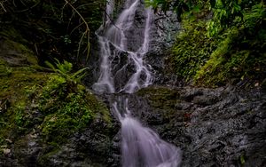 Preview wallpaper waterfall, river, stream, rock, water