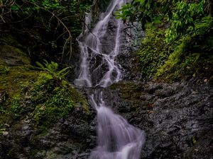 Preview wallpaper waterfall, river, stream, rock, water