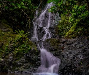 Preview wallpaper waterfall, river, stream, rock, water