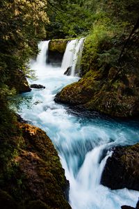 Preview wallpaper waterfall, river, water, stream, nature