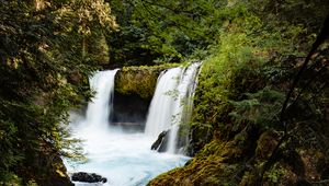 Preview wallpaper waterfall, river, water, stream, nature