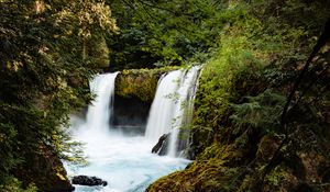 Preview wallpaper waterfall, river, water, stream, nature